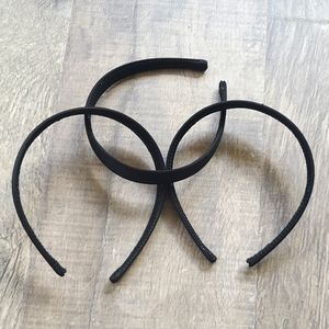 Set of 3 Black Headbands